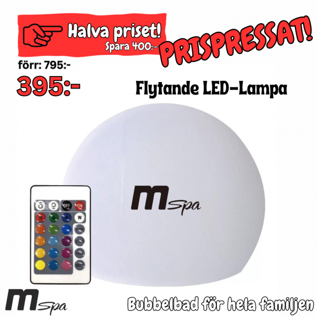 M-Spa LED-Lampa flytande